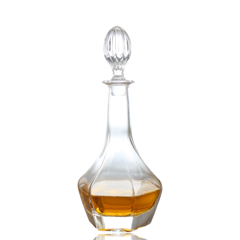 2022 Hexagon Classic Crystal Whiskey Decanter Custom Whiskey Decanter Set