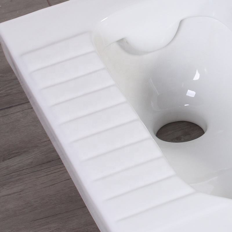 Modern Portable Wash Down Ceramic Floor Mount S-Trap Squat Pan Toilet