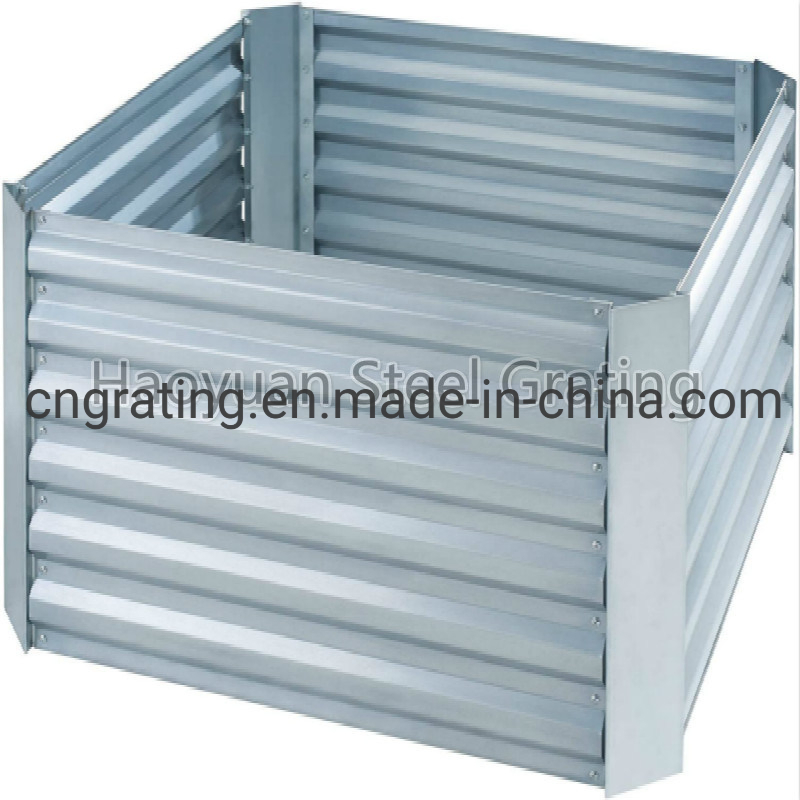 Square/Rectangular Zinc-Plated/Galvanized corrugated steel Open Bottom, Weather-Proof Flower Raised Bed /Garden Vegetable Planter / Vegetables Fruit Flowersopen