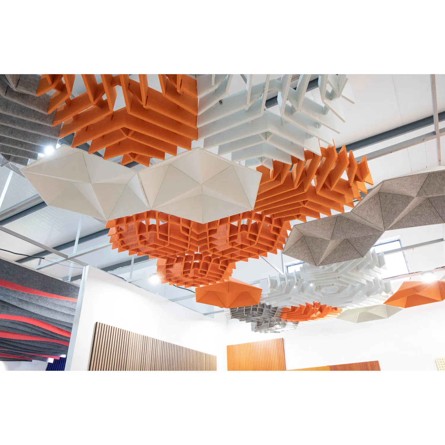 Sound Absorption Acoustic Ceilings Standard Pet Polyester 3D Fiber Panels