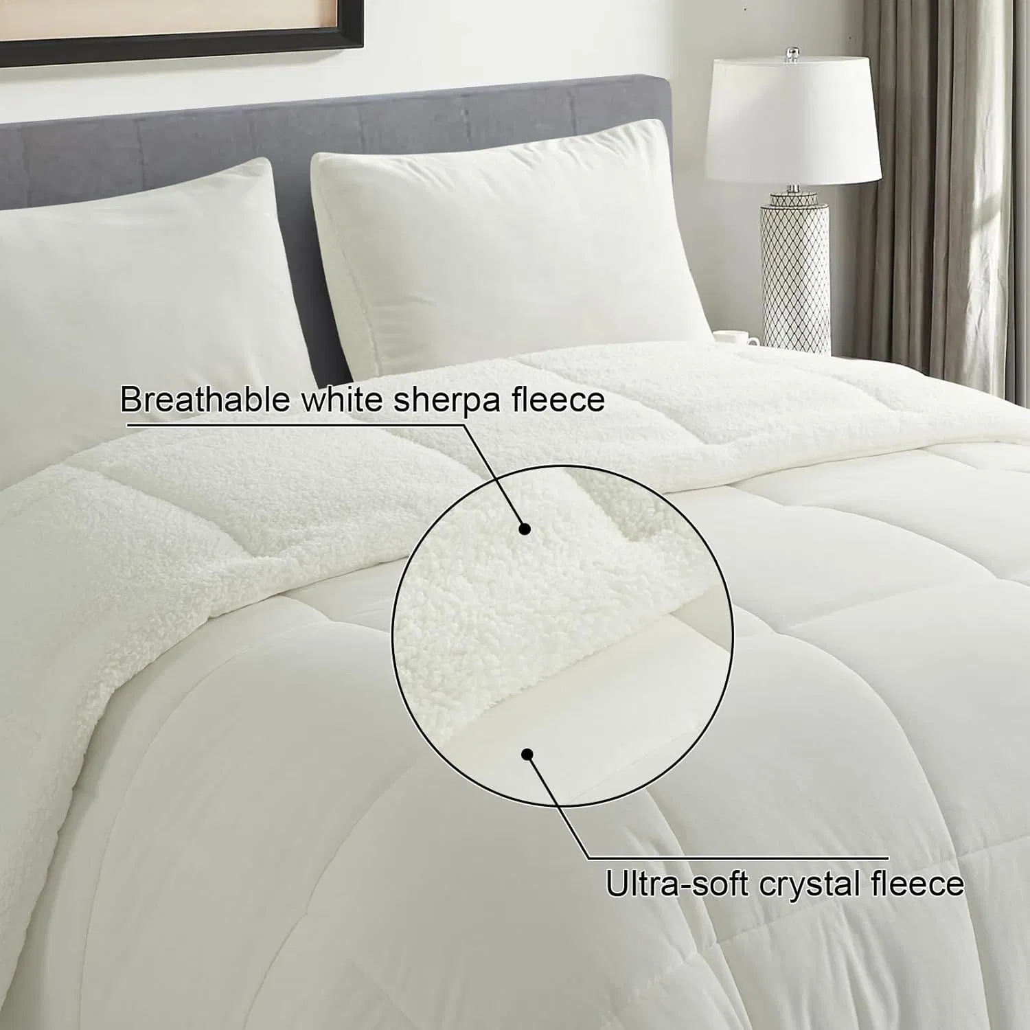 Custom Logo Sherpa Blanket Set - Luxurious Minky & Fleece