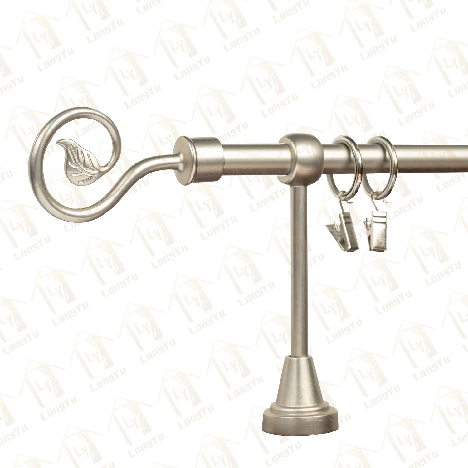 Metal Window Curtain Tube Finials, Rod Finials