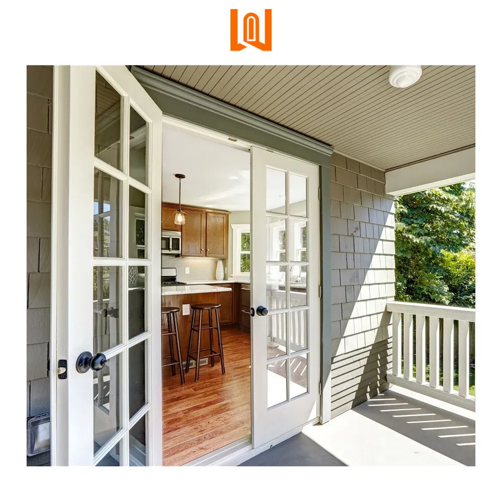 Wanjia Exterior Waterproof French Doors Patio Glass Door UPVC Double Casement Door