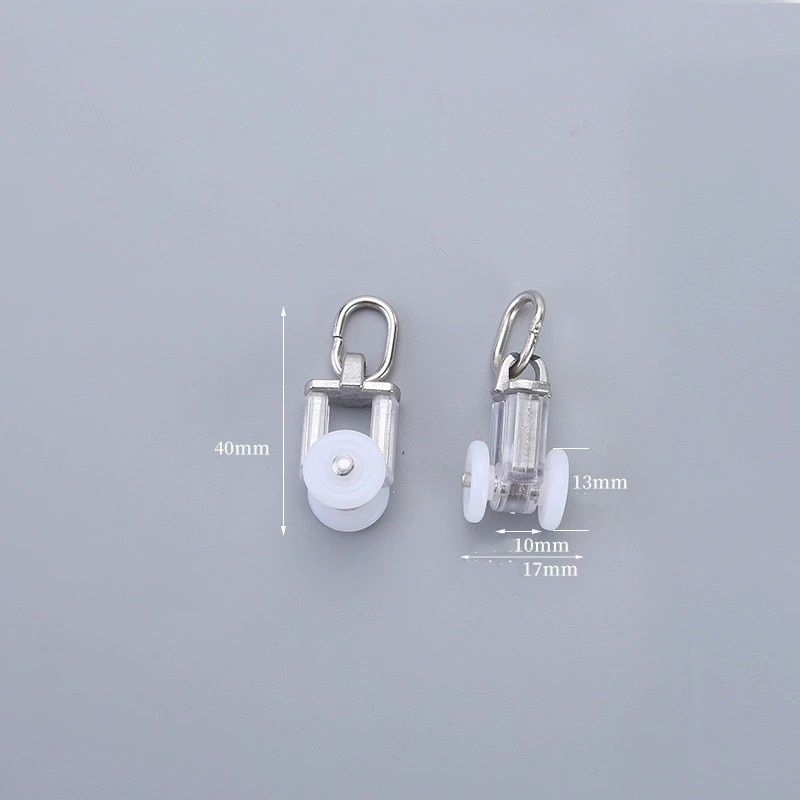 Manufacture High Quality Pulley Curtain Track with Hook Sliding Plastic Curtain Track Accessories Hooks