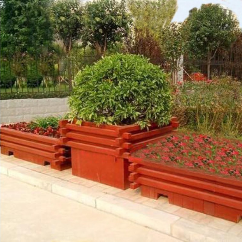 Wood Plastic Garden Pot Planter with WPC Flower Box - P31