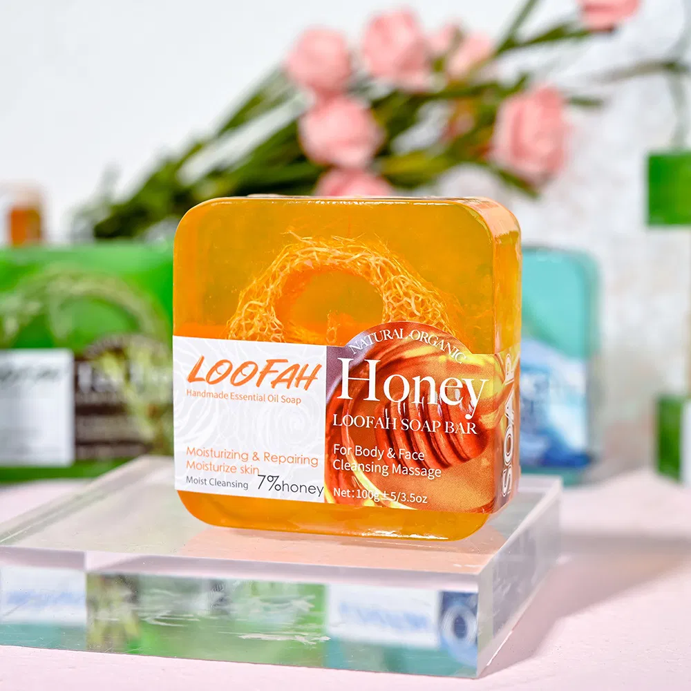 Refreshing Citrus Loofah Bath Soap - Custom 100g for Energizing Wash