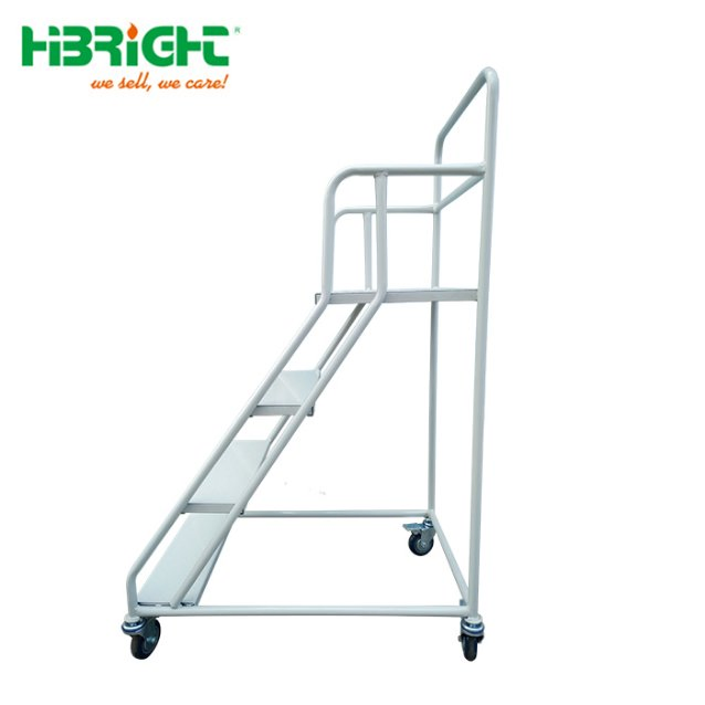 Customized Warehouse Supermarket Tool Step Ladder Trolley
