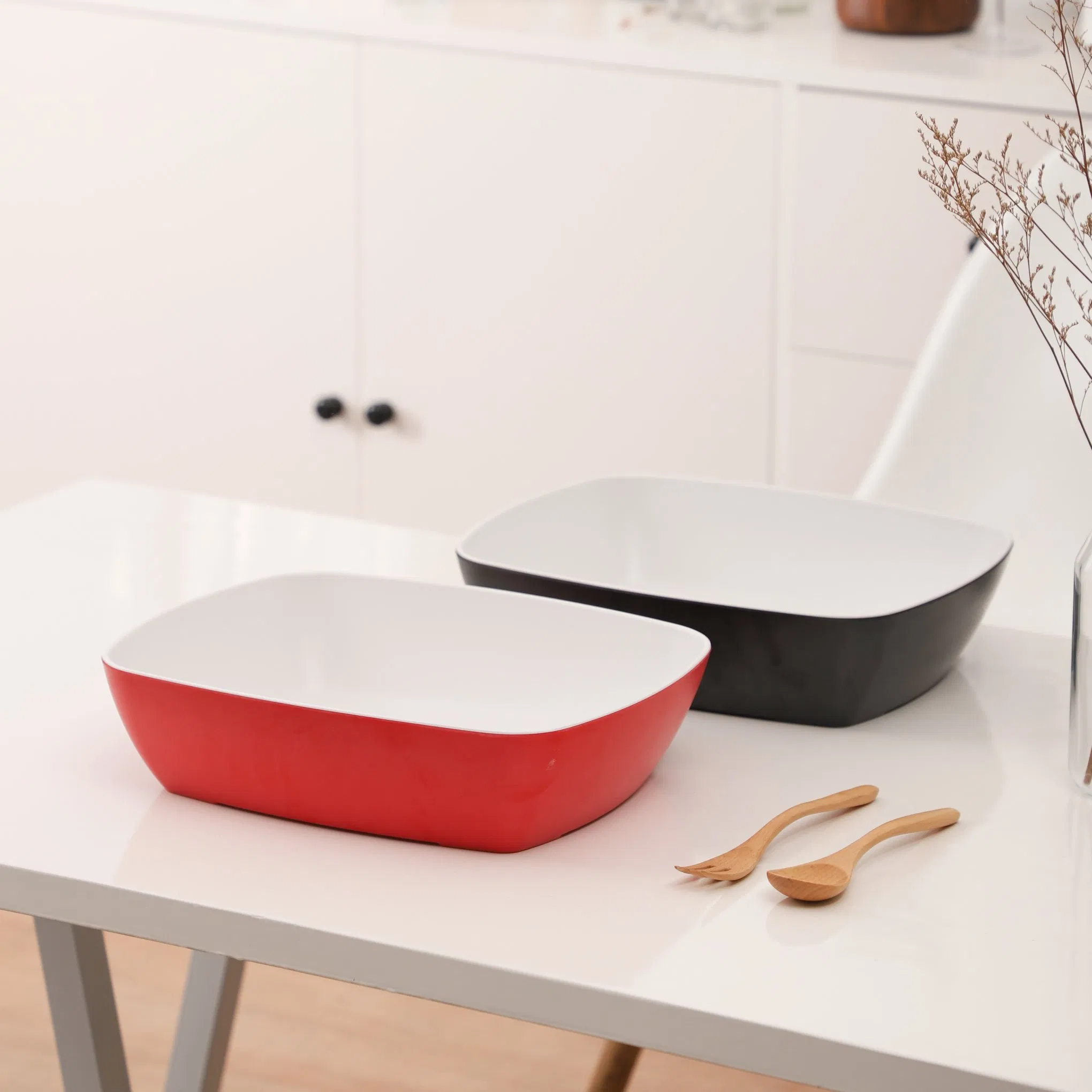 EU Standard Stackable Solid Colors Melamine Gn Size Pan for Hotel and Buffet Use