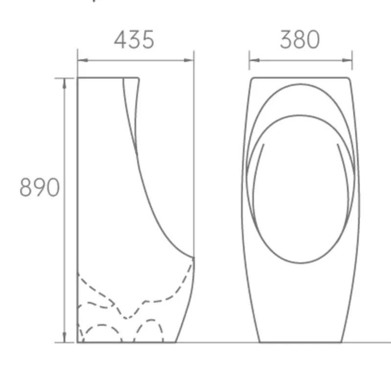 Bathroom Ceramic Toilet Set Basin Sink with Faucet Gravity Flushing Water-Saving Urinal