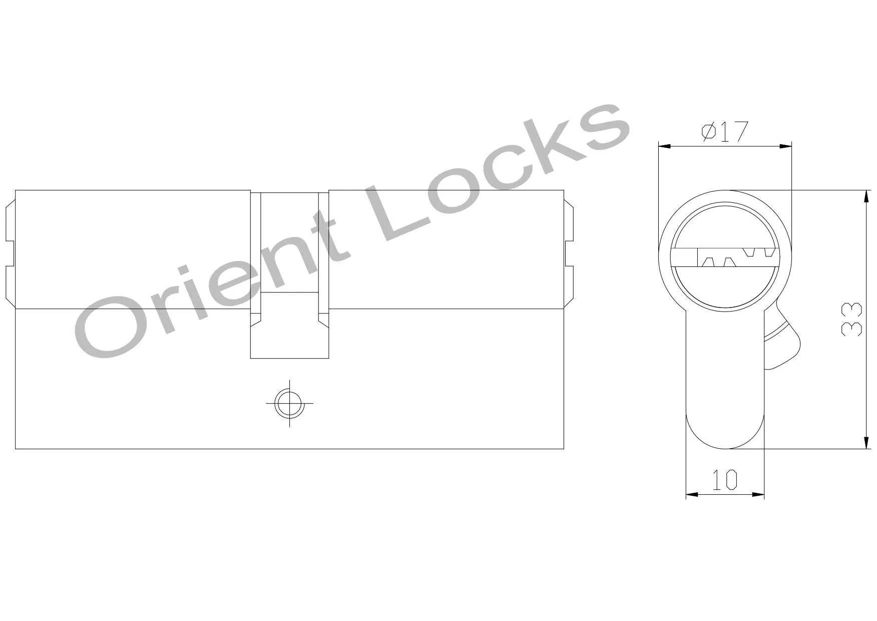 Euro Computer Door Lock Cylinder A/B/C Construction Function