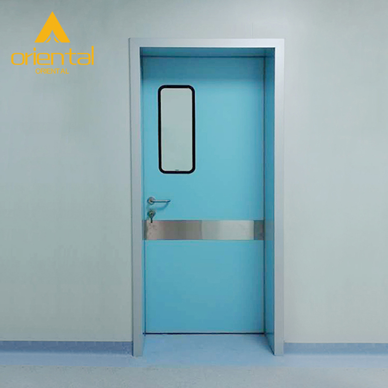 GMP Manual Medical Operation Room Hermetic Laboratory Hospital Cleanroom Swing Door for Pharmacy Hospital Lab