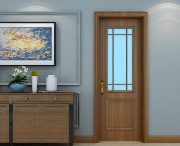 Stylish Waterproof Louver Door with Film Wrapping for Painting