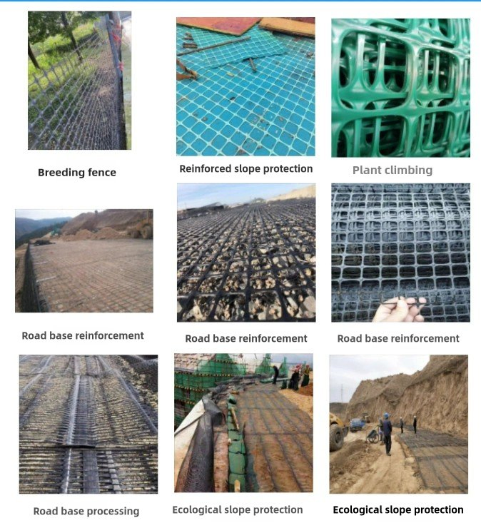 PP Biaxial Geogrid Geotextile Grid PE Geogrid Plastic Biaxial Geogrids