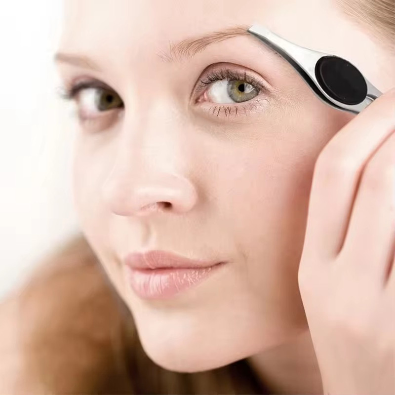 Custom Stainless Steel Beauty Eye Hair Removal Tool Eyelash Extension Eyebrow Tweezers