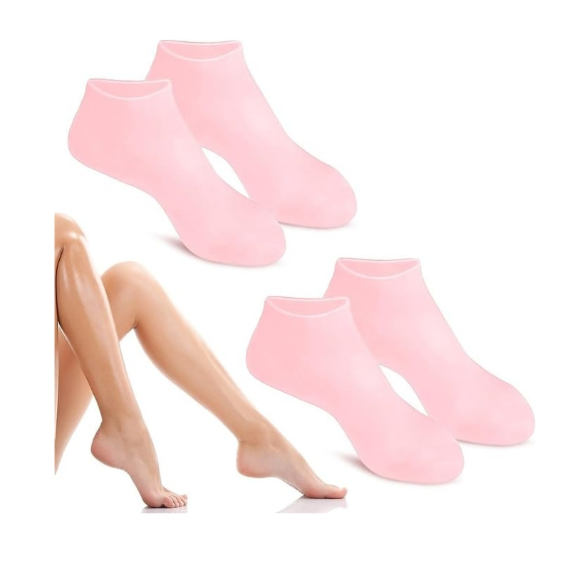 Silicone Moisturizing Socks Soften Dry Feet, Rough Skin, Anti-Skid Aloe Socks Are Suitable for Dry Feet, Women Soften Calluses, SPA Silicone Socks