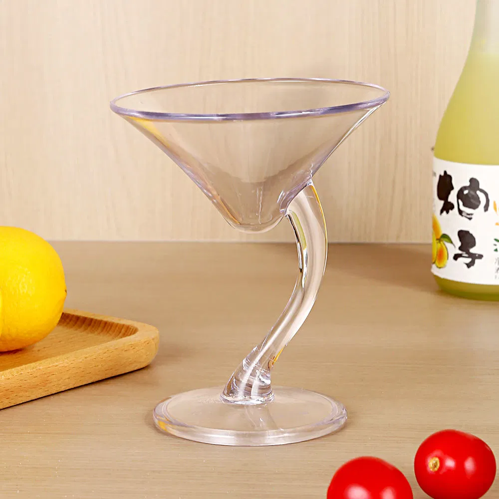 Premium Plastic Wine Cup - Crystal Clear PC Stemware for Bars