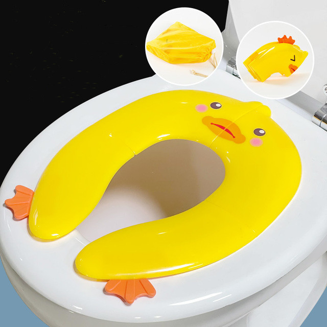 Yellow Duck Shape Baby Travel Folding Potty Seat