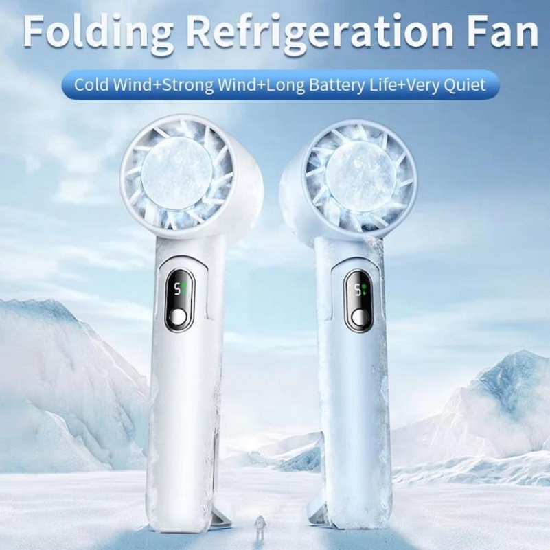 Best Seller Rechargeable Portable 4000mAh Handheld Fan with Power Bank 5 High Speed Wind USB Mini Desktop Fan