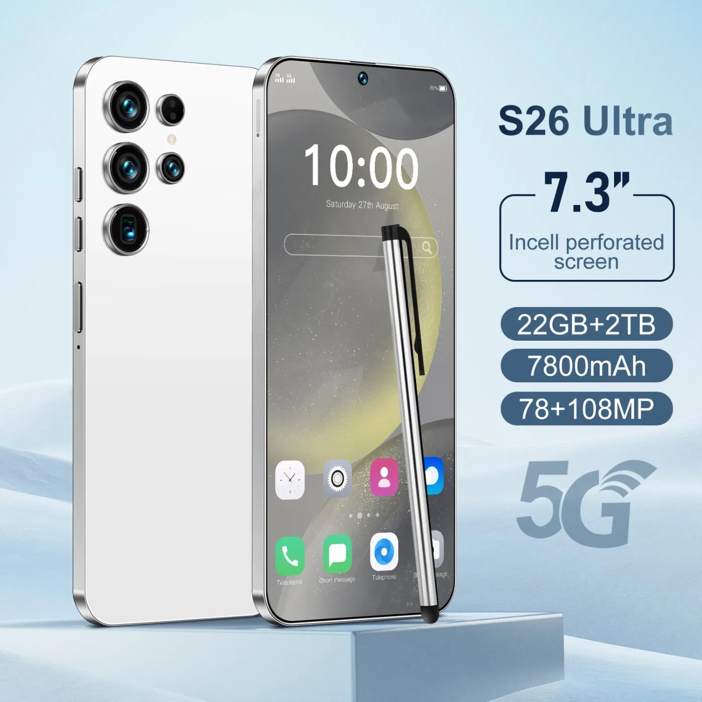 Смартфон S26 Ultra 5G 22ГБ+2ТБ, 7.3 дюйма