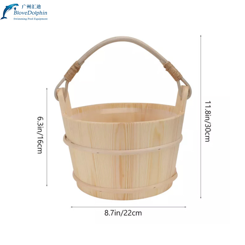Wholesale Dry Steam Room Sauna Room Accessories Wooden Spoon Sauna Bucket