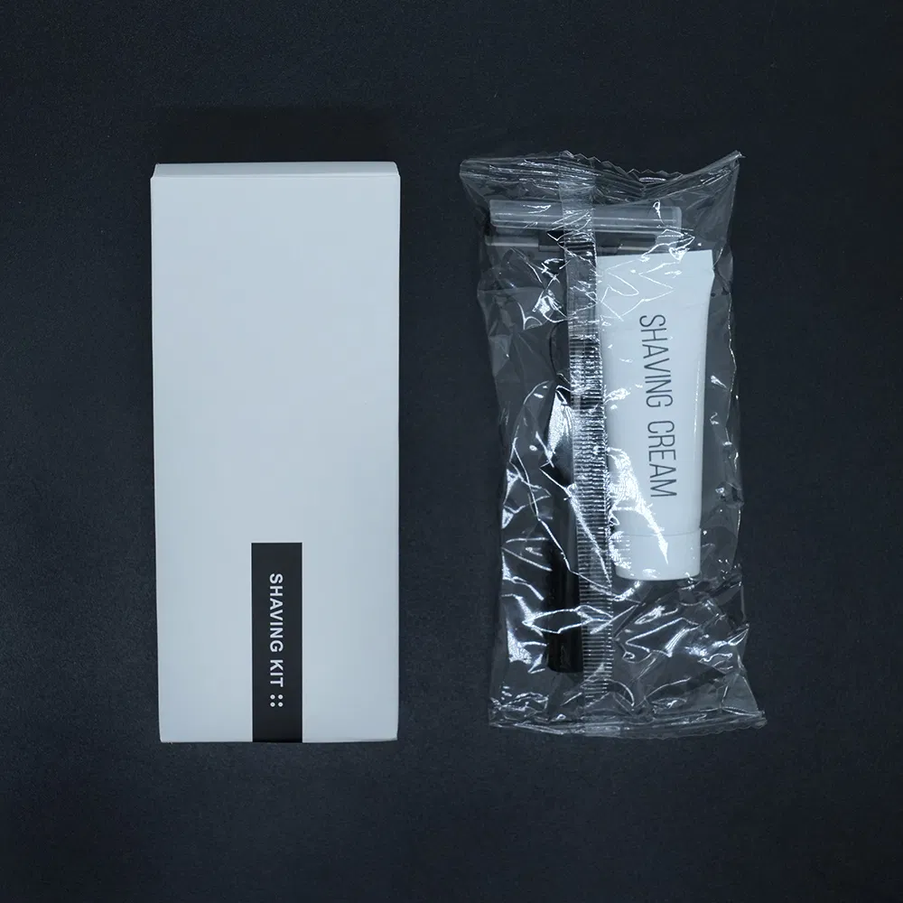 Shaving Kits Razor in Kraft Box with Hotel Amenities for Guest Room