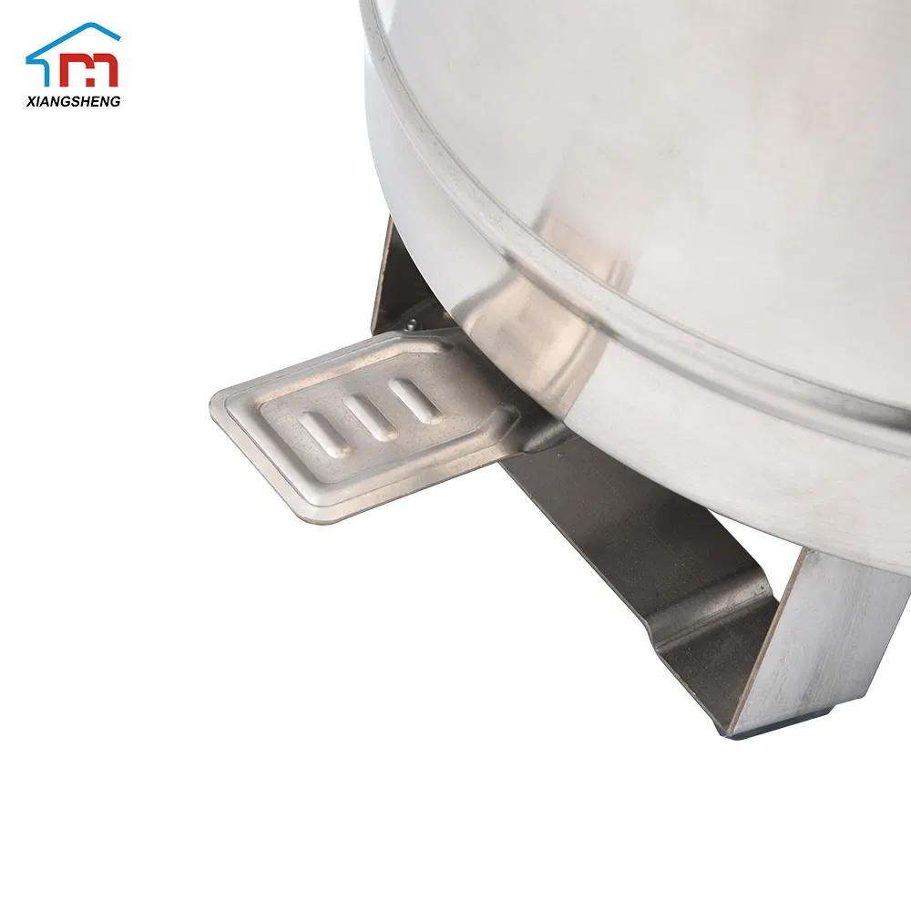 Xiangsheng 50L Stainless Steel Garbagin Can Trash Bin with Foot Pedal