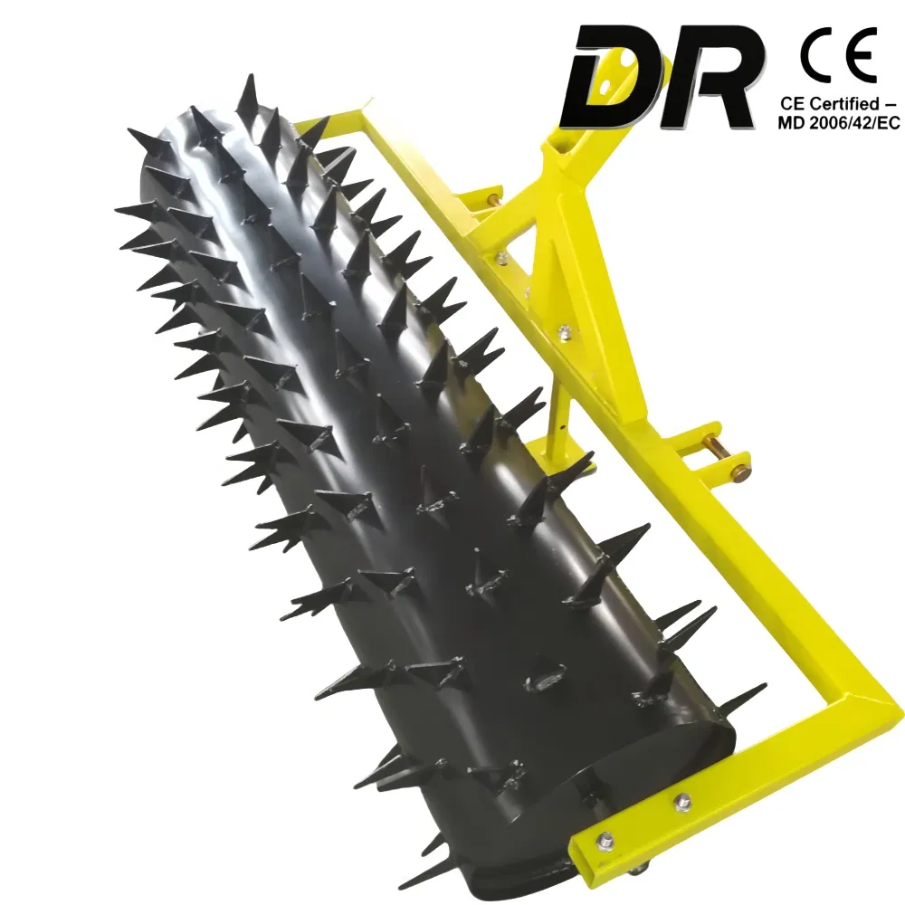 CE-Certified Heavy-Duty Steel Tapered Spike Roller: 3-Point Hitch Tractor-Mounted for Farm & Garden Turf Care