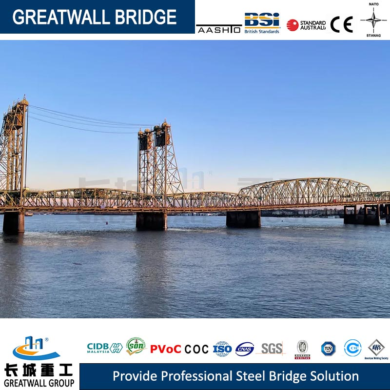 Quickly Assembled Hl93 Steel Truss Bridge with Hot DIP Galvanizing for Railway Bridge