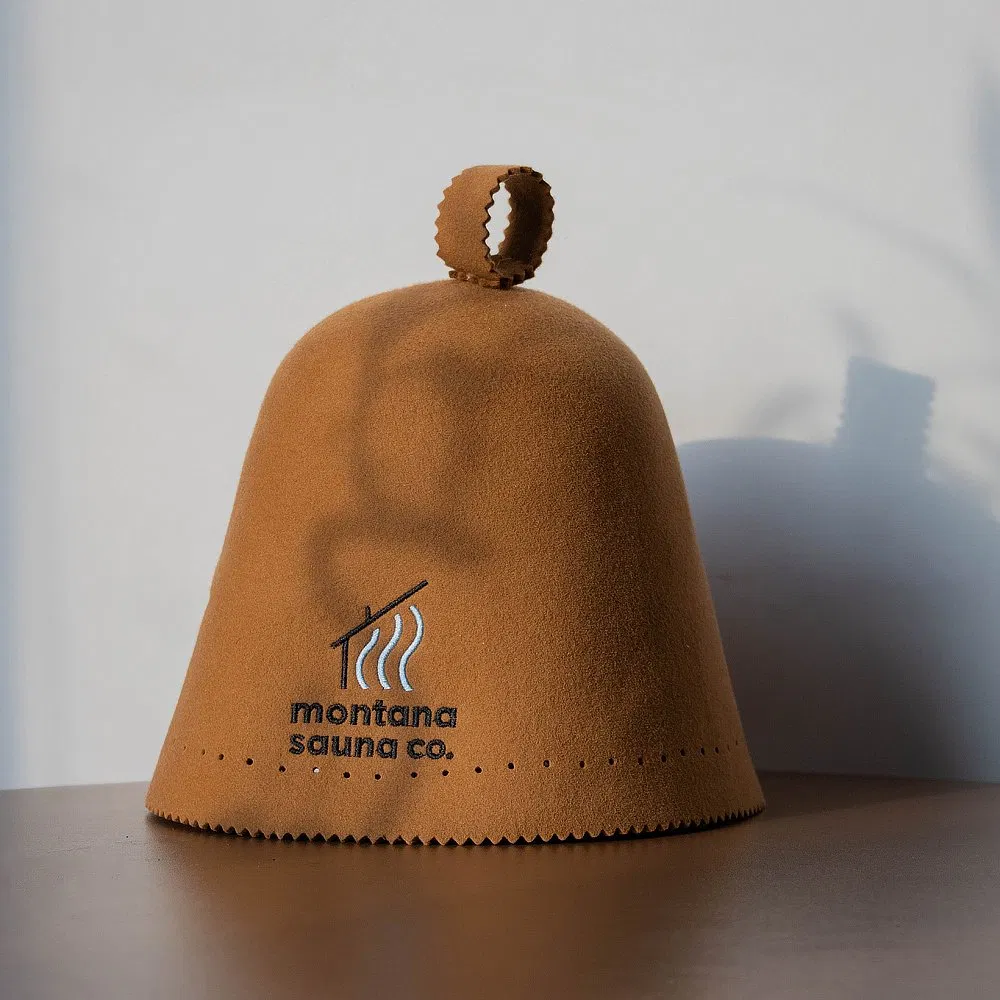 Custom Embroidery Logo Wool Sauna Hat