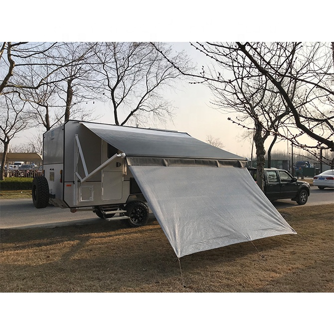 Complete RV Awning Privacy Screen Sunshade with UV Block Grey