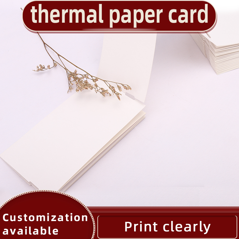 Thermal Card Label Sticker Material Cardboard Folding Top Thermal Label