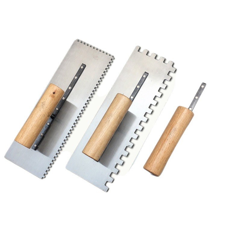 Wholesale Hand Tools Concrete Blade with Teeth Hand Plastering Trowel Wood Handle