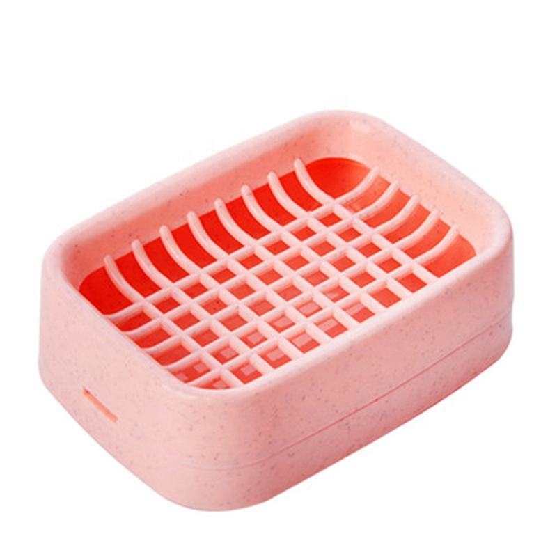 Draining Plastic Soap Dish Holder Soap Case for Bathroom