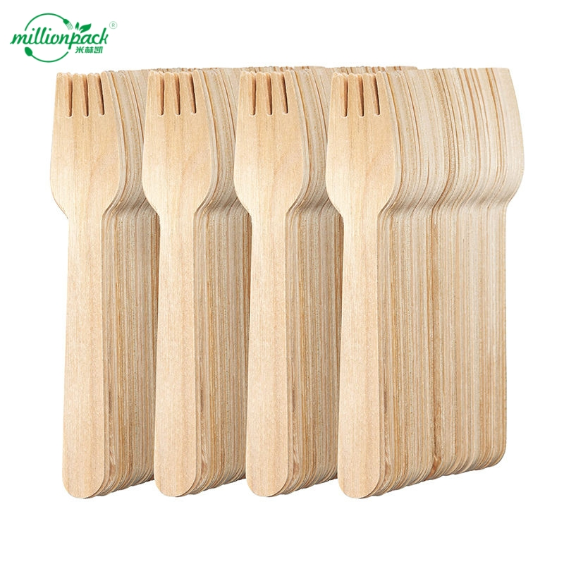 Eco-Friendly Single-Use Wood Fork for Catering Events and Takeaway Meals
