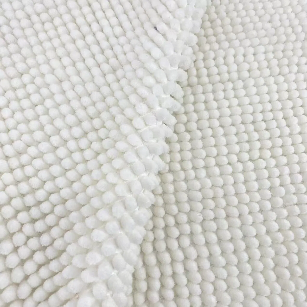 Chenille Bath Rug Non Slip Soft Shaggy Chenille Bath Mat Custom Shape Mat Bathroom Rug Sets