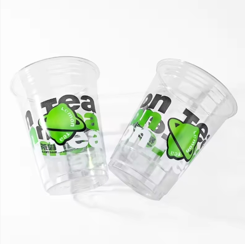 Пластиковые стаканы PET с крышкой 14oz