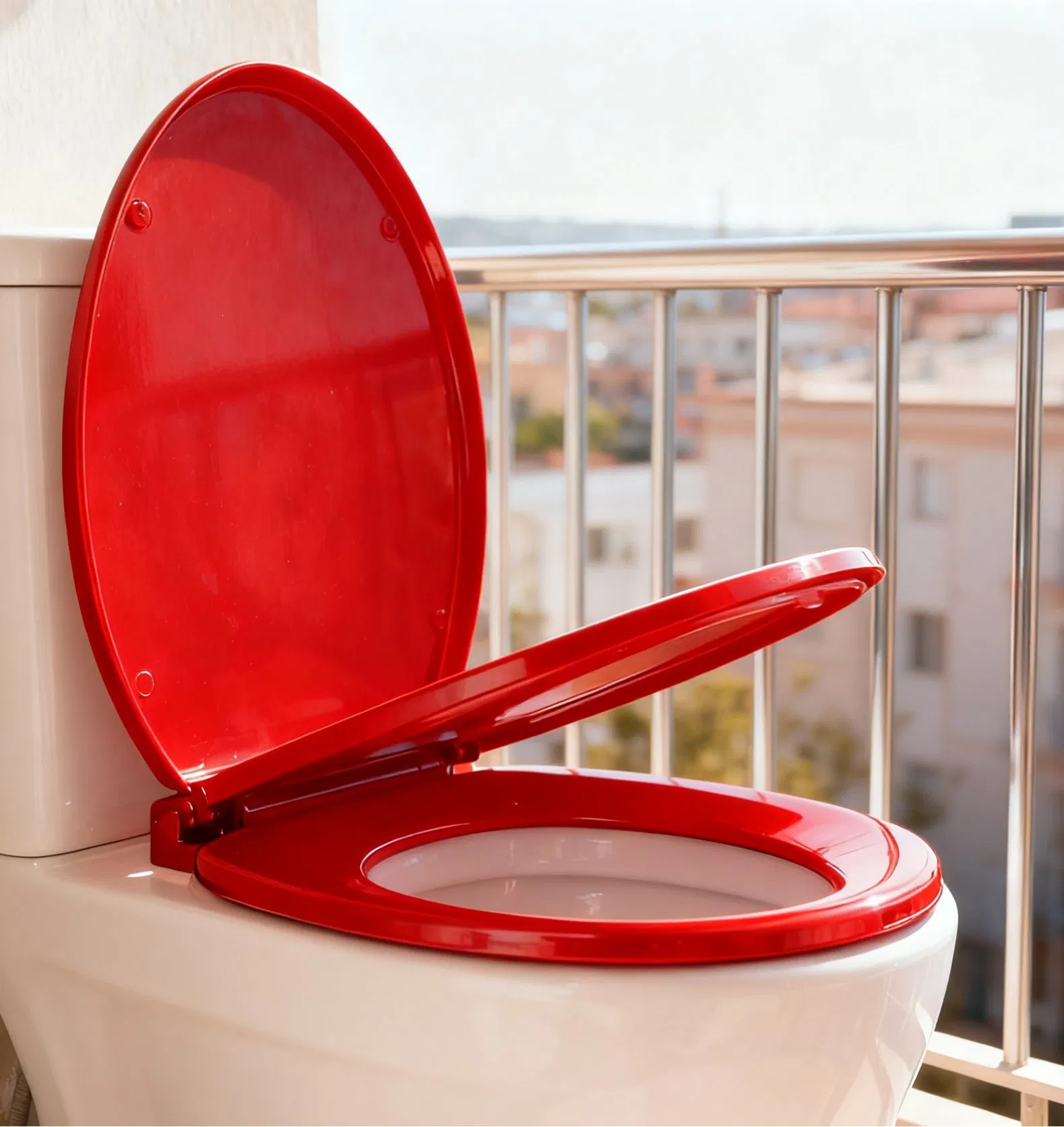 High Quality Colorful Plastic Toilet Seat, Universal Size, Durable Bathroom Accessory