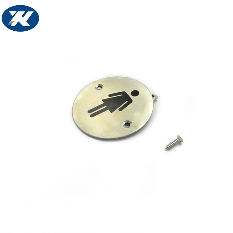 Custom Brushed Silk Printing Stainless Steel Sign Board Logo Marked Sign Plate