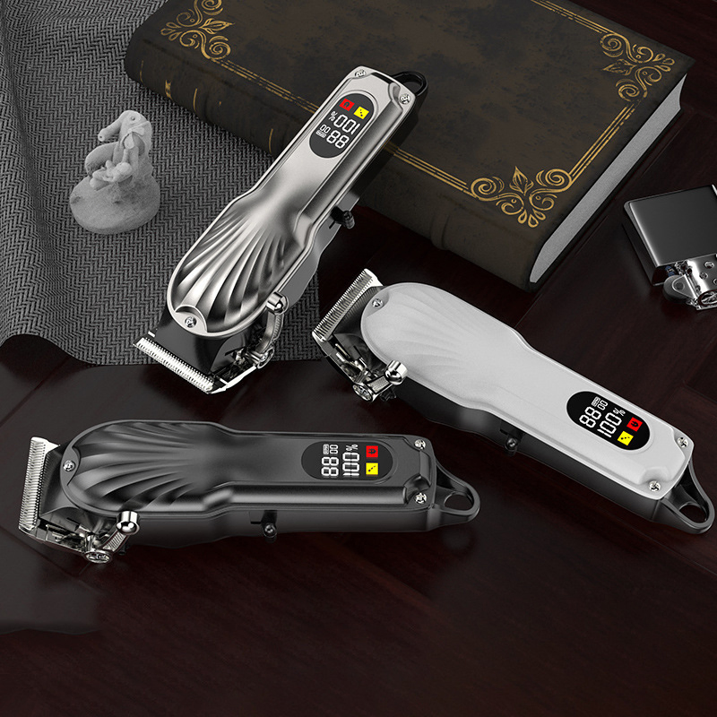Vintage Electric Rechargeable Cordless Replacement Battery Men Body Metal LCD Hair Clipper