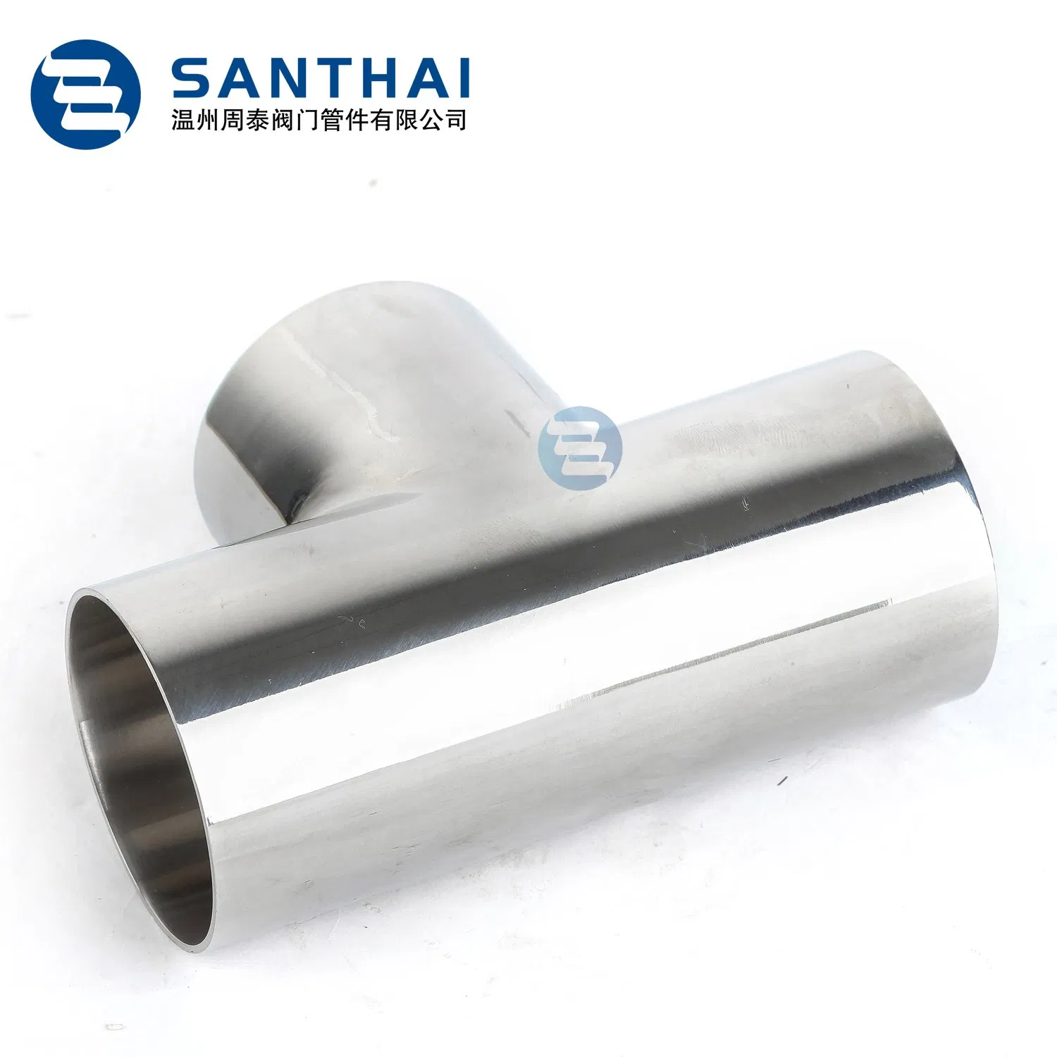 Santhai Customizable SS304/316L Internal and External Polishing Tee Junction Long Type