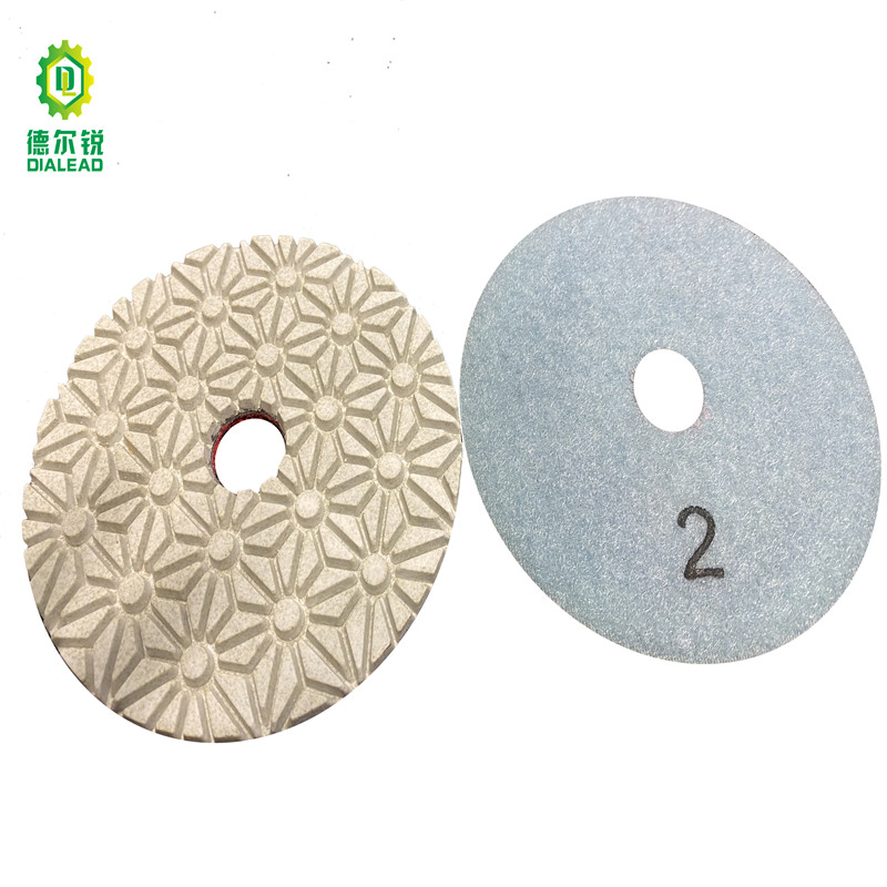 Dialead 3PCS/Set 4" Flower Type 3 Step Diamond Polishing Pad for Granite