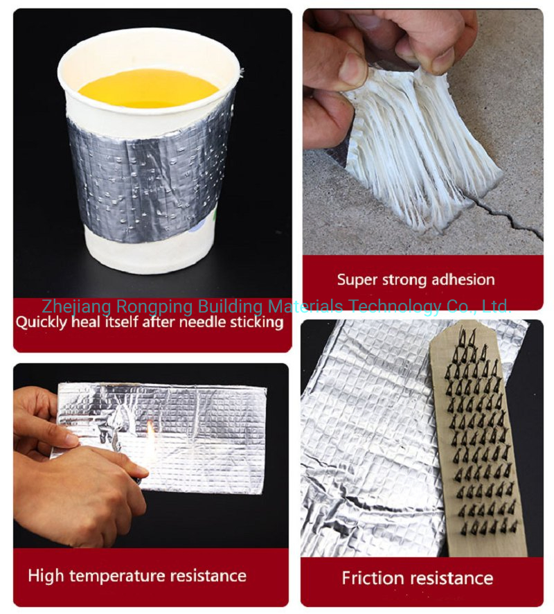 High Quality Heat Resistant Adhesive Aluminum Foil Economical Materials Self Adhesive Asphalt Blanket Butyl Tape