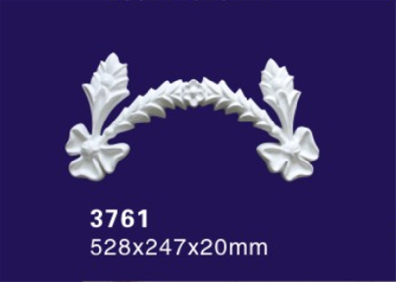 Customized Color Polyurethane Ornament / Flower Design Injection Molding for Wall and Ceiling