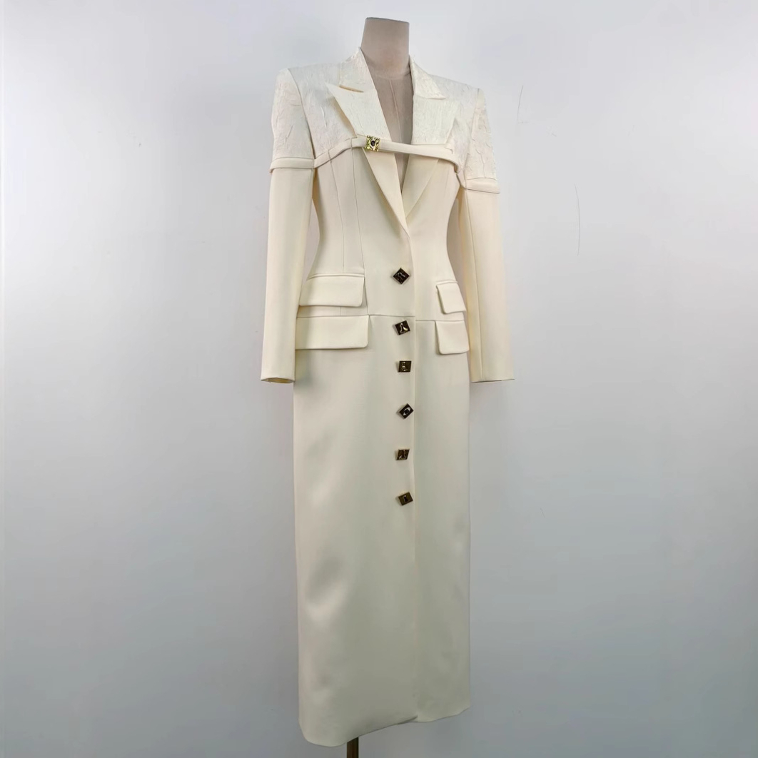 Комплект женский вечерний платье с длинным рукавом и блейзер