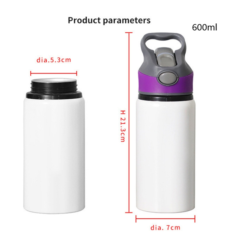 Wholesale Sublimation Blank Aluminum Water Bottle Portable Outdoor Sports Pot with Handle