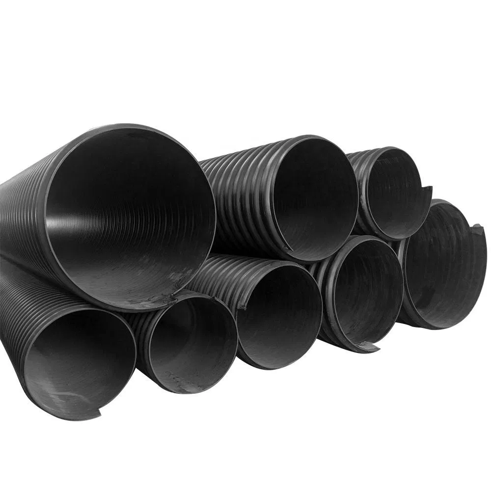 Двухслойная гофрированная труба HDPE с армированием стальной лентой