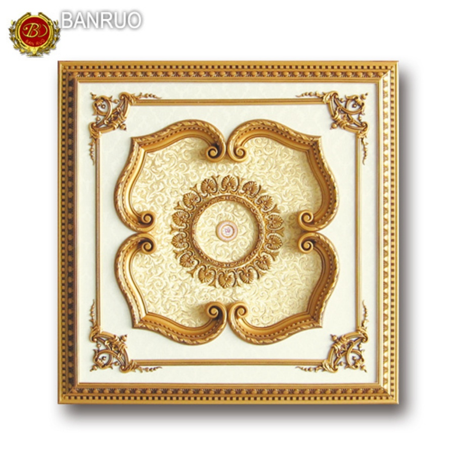The Fastest-Selling Polystyrene Artistic Ceiling for Hotel and Villas Square Ceiling Panels