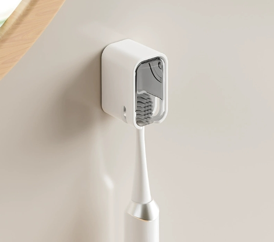 Portable Toothbrush Holder with Lid, Dustproof and Suitable for Electric