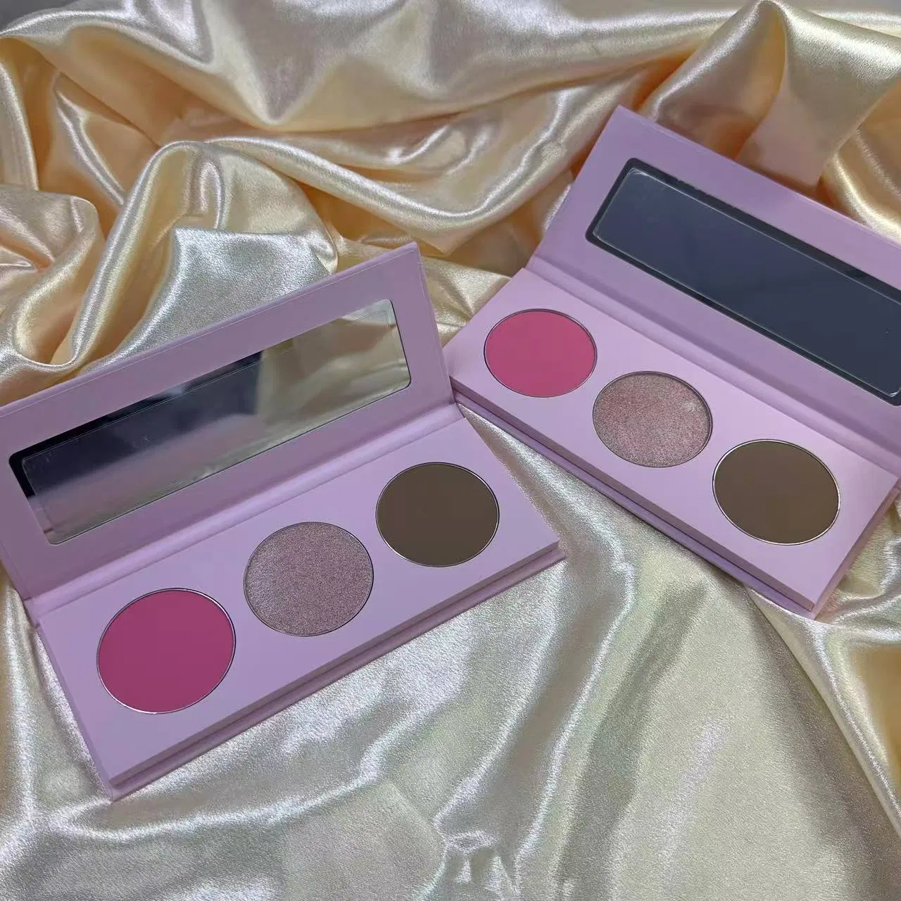 Custom Logo Shimmer Highlander Blush and Bronzer Makeup Palette Waterproof OEM Powder Face Cosmetics