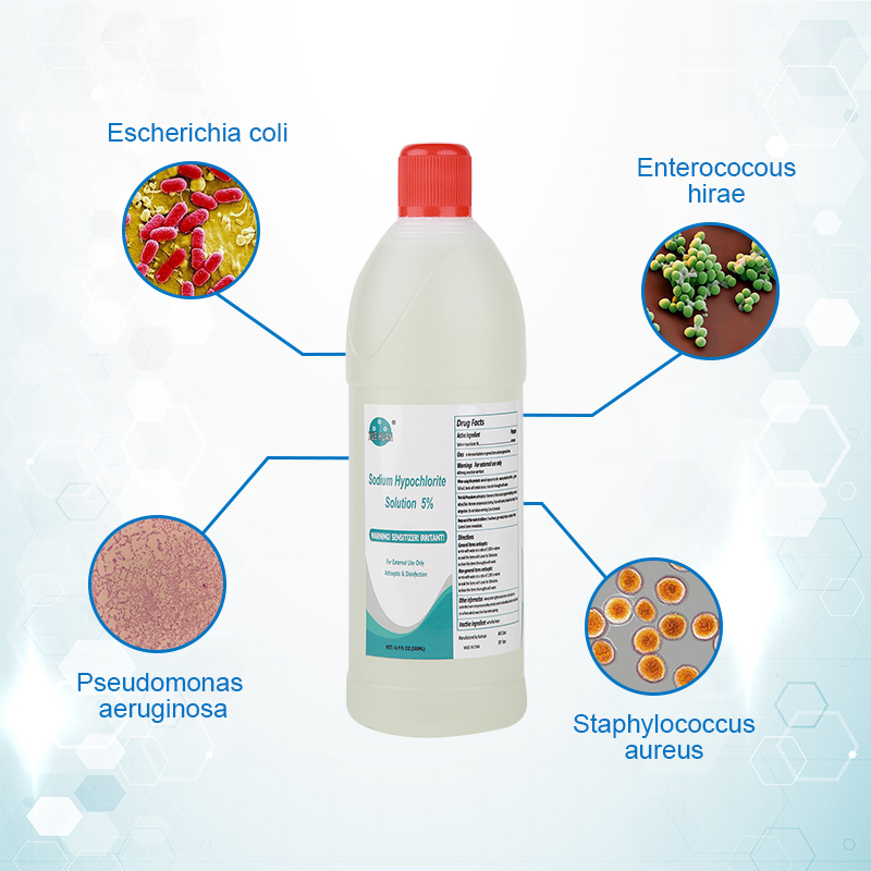Wholesale Stock 5 Sodium Hypochlorite Antibacterial Bleach Solution Cleanser